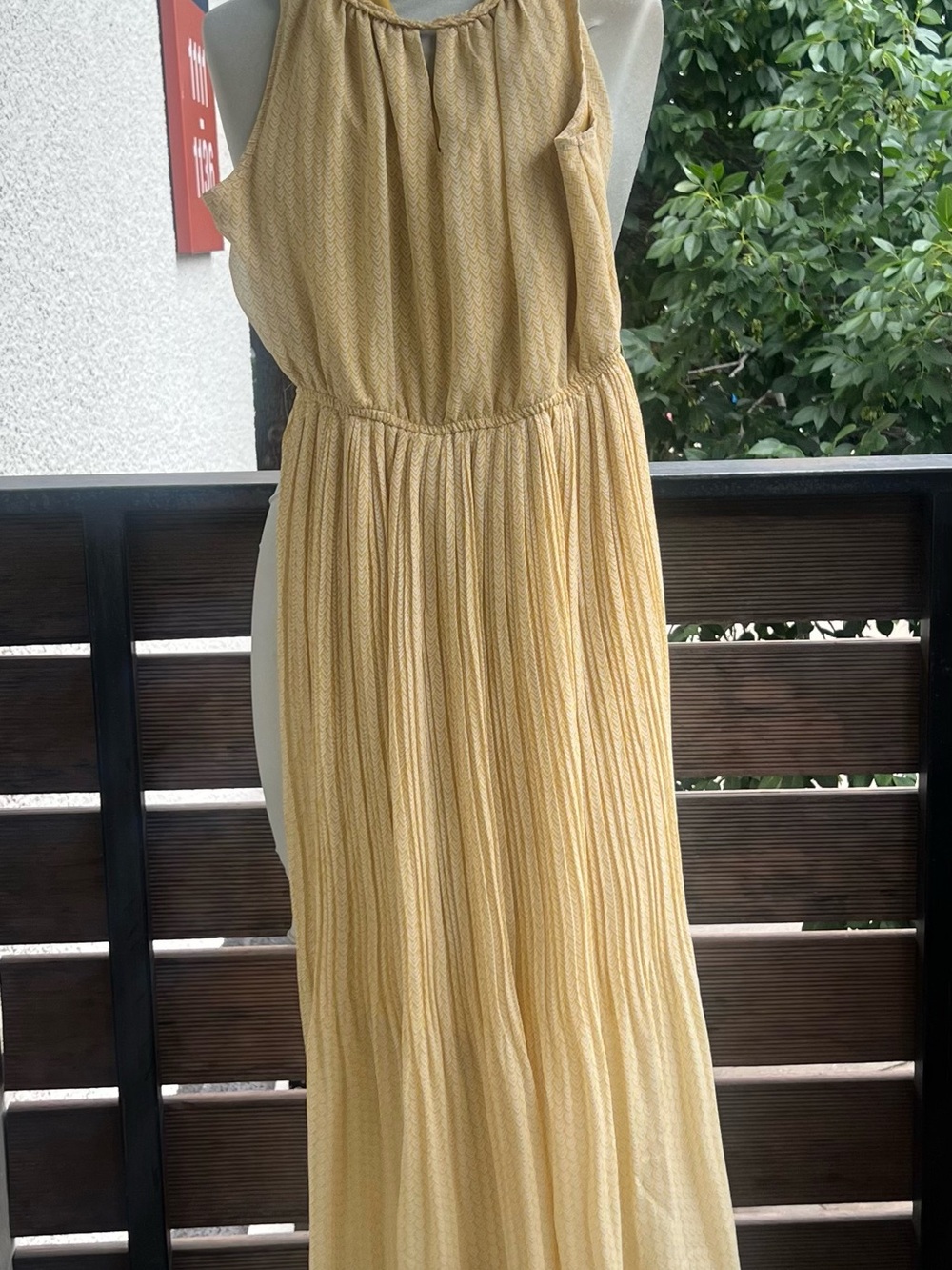 Light Yellow Halter Maxi Dress